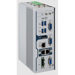 ARBOR ARES-5320 Fanless DIN-Rail Embedded System with Intel Atom x6425RE, 3 LAN, 4 USB, 8 COM